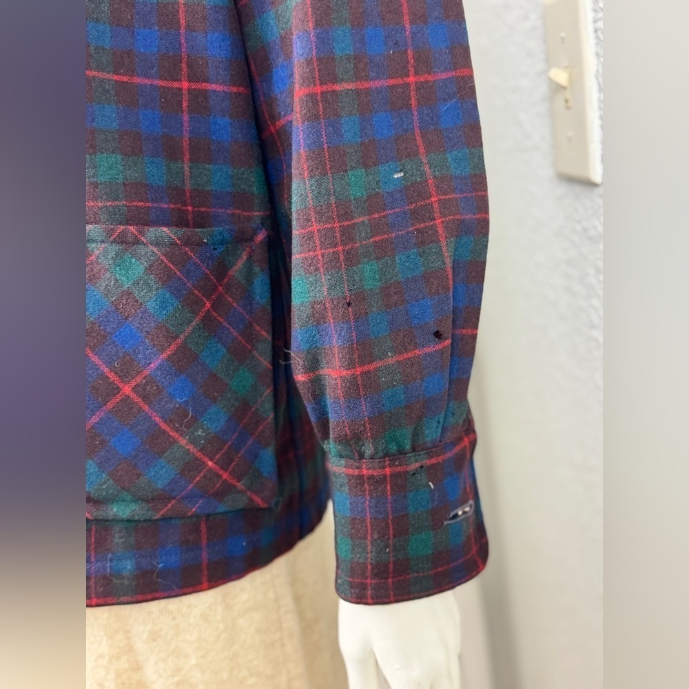 PENDLETON 1940's VINTAGE 50's Classic ORIGINAL 49er Jacket Tartan Plaid Wool M/L - Picture 7 of 16